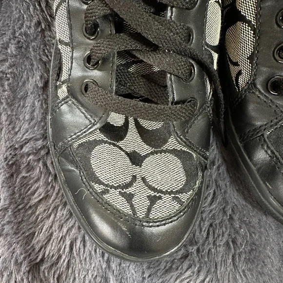 Coach Ellis High Top Sneakers Black and Gray US Women’s Size 8.5 Y2K - Picture 6 of 12